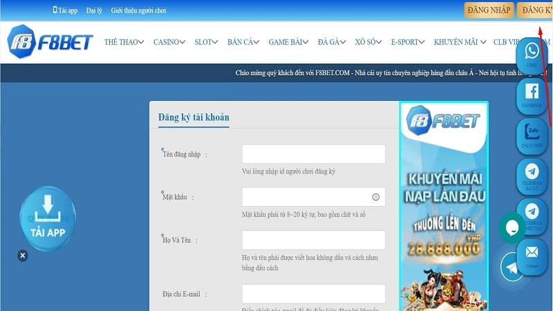 Điều kiện cần đáp ứng để đăng ký trở thành hội viên F8bet